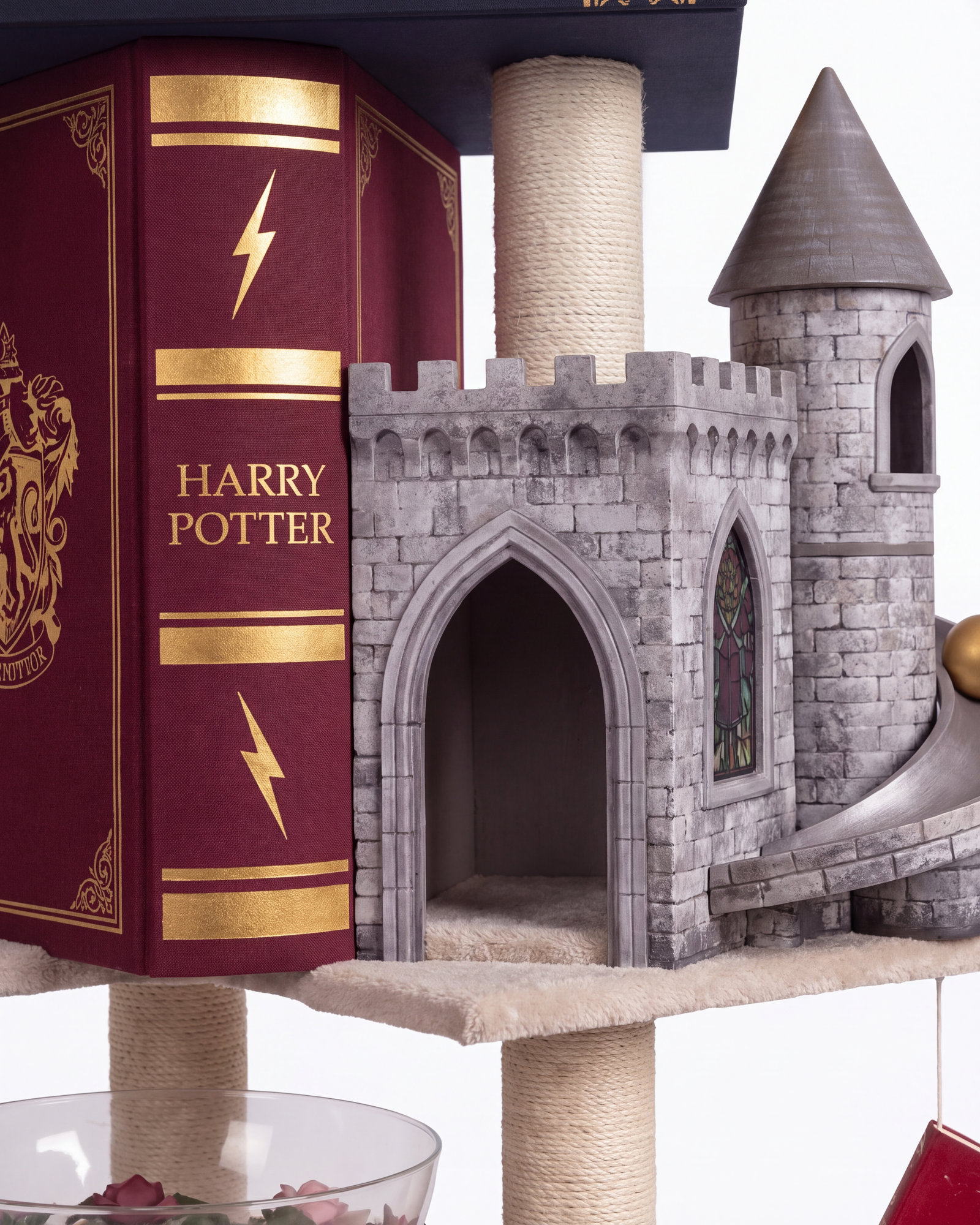 Close-up of a book-spine level detail
